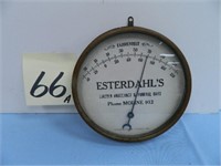 5 1/2" Round Esterdahl's Moline, IL. Thermometer