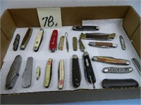 Flat of Approx. (20) Pocket Knives -