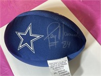 Stuffed Cowboy football ball signed  Jay Novacek