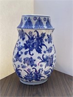 Decorative Asian blue and white vase