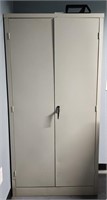 2-Door Metal Cabinet Adjustable Shelves 36" W x