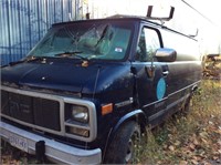 GMC Dark Blue Van