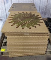 Pallet Lot of Colorized Metal Wall Art. Yellow