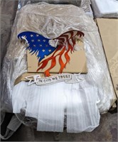 Pallet lot of Colorized Eagle Shaped American