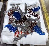 Pallet Lot of Eagle Shaped American Flag Wall