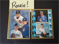 ROY HALLADAY ROOKIE AND WELLS PROSPECT CARD
