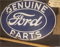 Double sided FORD parts porcelain sign automotive