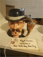 1984 Royal Doulton wild west Doc Holliday face jug