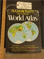 1955 Hammond's World Atlas HB book 100+ maps