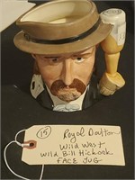 1984 Royal Doulton Wild West Bill Hickok face jug