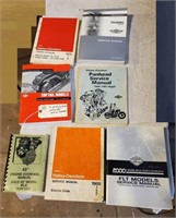 7 old Harley Davidson service manuals books