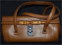 Authentic Vintage Gucci Leather Bamboo Handbag