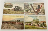 4 Rumely Oil Pull Post Cards