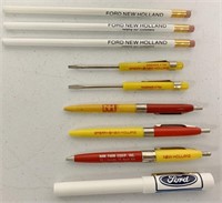 9 pcs Ford New Holland Pens and Pencils