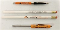 4 Allis Chalmers Pen, Pencils, Screw Driver