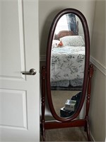 Tall mirror on stand