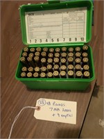 41 rounds 7mm ammo & 9 empties
