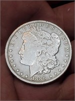 1888 - 0 US Morgan silver dollar New Orleans