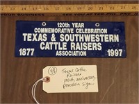 10x3 porcelain 1997 Texas Cattle Raisers sign