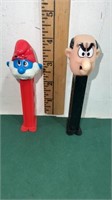 Vintage Footed PEZ Thin footed ‘Smurfs’ Dispenser
