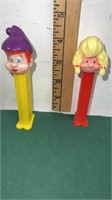 Vintage Footed PEZ Boy & Girl Pals Dispensers