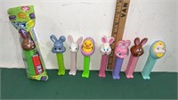 Vintage Footed PEZ Lot of 8 Bunny Rabbit