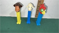 Vintage Thin-Footed PEZ Monkey & Parrot (3.9)