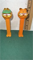 2 Vintage Thin Footed Garfield the Cat Dispensers