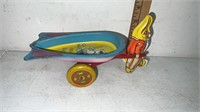 Vintage Wyandotte Tin Easter Bunny & Cart