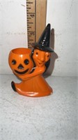 Vintage Rosbro Witch Candy Container Plastic