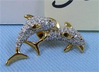 Swarovski Dolphin Tie Tac