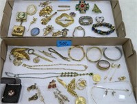 (2) Flats of Vintage Jewelry