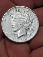 1922 S silver peace dollar US coin San Francisco