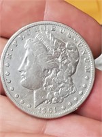 1901 O US Morgan silver dollar New Orleans