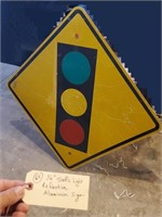 36" traffic light reflective aluminum road sign