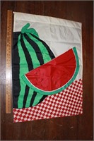 2X3 FLAG WATERMELON ON CHECKERED TABLE