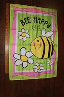 2X3 FLAG "BEE HAPPY"