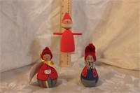 WOODEN CHRISTMAS SANTAS FROM SWEDEN