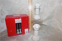 HOLIDAY HOME ACCENTS - 2 CANDLESTICKS