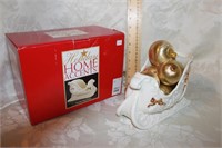 HOLIDAY HOME ACCENTS PORCELAIN SLEIGH PLANTER