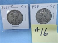 1937D-1938 Walking Liberty Halves G-4