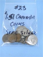 $1.51 Face Canadian Coins (Some Silver)