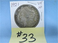 1921 Morgan Silver Dollar VF-20