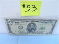 1950A Ser. $5Federal Reserve Note Green Seal