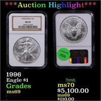 ***Auction Highlight*** NGC 1996 Silver Eagle Doll