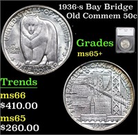 1936-s Bay Bridge Old Commem Half Dollar 50c Grade