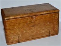 Antique Oak Sewing Attachments Box