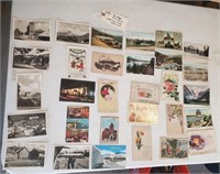 30 old vintage postcards some used some not