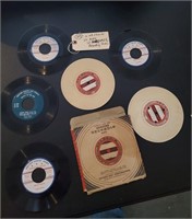 6 old US Army / US Air Force 45rpm music records