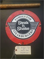 12" porcelain sign Steak Shake Steakburgers